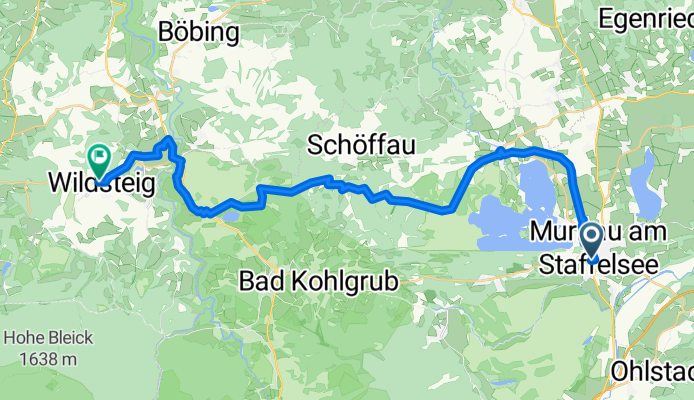 Kandinskyweg, Murnau am Staffelsee nach Kirchbergstraße, Wildsteig