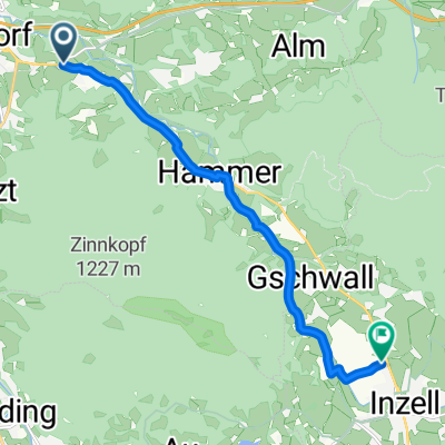 Deutsche Alpenstraße nach B306 Kreuzbaumstraße