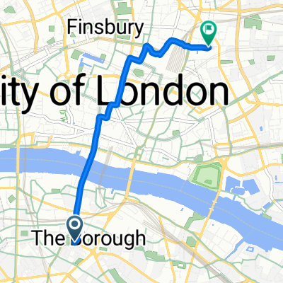 Toulmin Street, London to Bishops Square, London