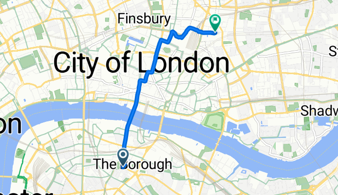 Toulmin Street, London to Bishops Square, London