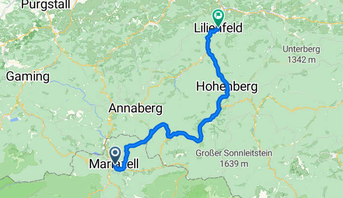 Mariazell nach Lilienfeld