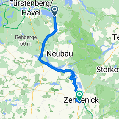 Am Stolpsee, Fürstenberg/Havel nach Berliner Straße, Zehdenick