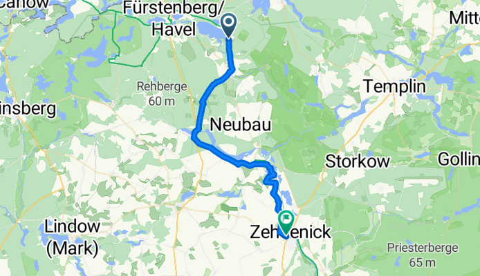 Am Stolpsee, Fürstenberg/Havel nach Berliner Straße, Zehdenick