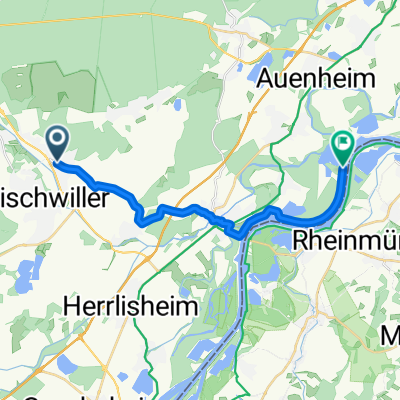Rue de la Forêt, Oberhoffen-sur-Moder nach Suryscher Unter Woerth, Fort-Louis