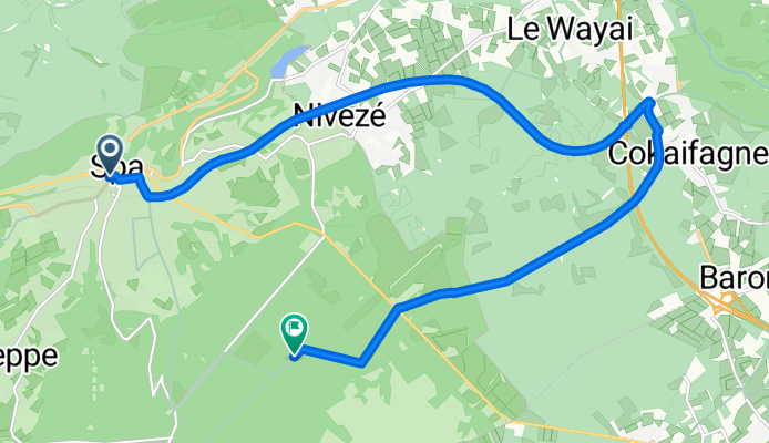 Rue Albin Body, Spa to Chemin de Tahanfagne, Spa