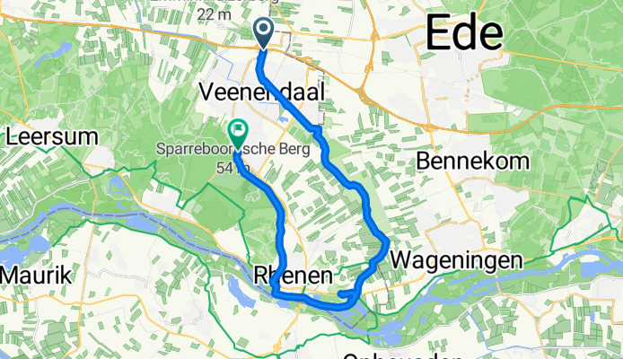 Nieuweweg-Noord, Veenendaal naar Kerkewijk, Rhenen