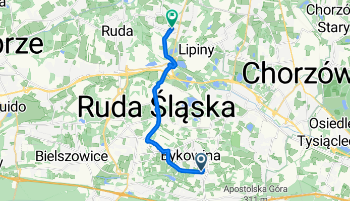 Górnośląska, Ruda Śląska do Czereśniowa, Ruda Śląska