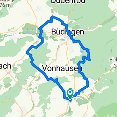 Route in Gründau-Vonhausen Büdingen