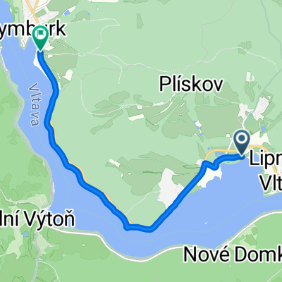 Slupečná, Lipno nad Vltavou až Silnice 163, Frymburk