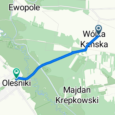 Wólka Kańska, Rejowiec Fabryczny do Oleśniki, Trawniki