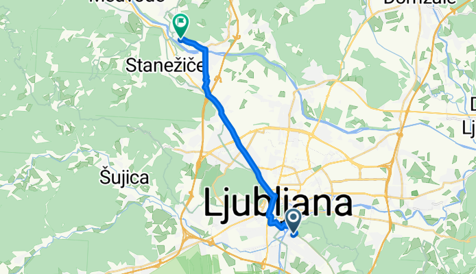 From Ljubljana to Ljubljana-Šmartno