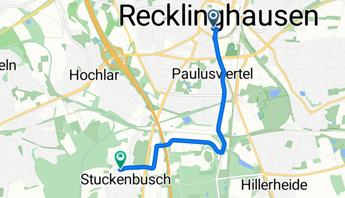 Steinstraße, Recklinghausen nach Spanenkamp, Recklinghausen