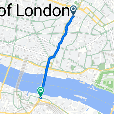 Bishopsgate, London to Duke Street Hill, London