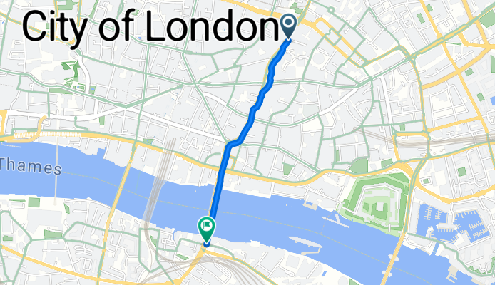 Bishopsgate, London to Duke Street Hill, London