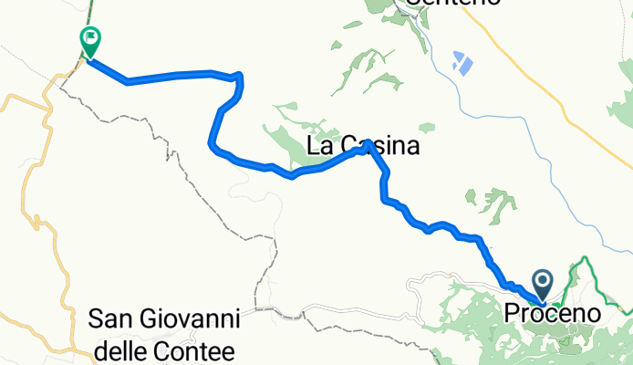 Strada Provinciale Procenese, Proceno nach SP 134, Piancastagnaio