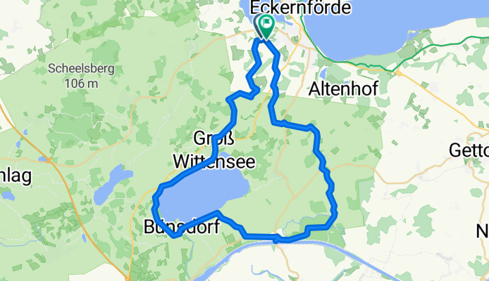 54.458, 9.809 nach 54.458, 9.809