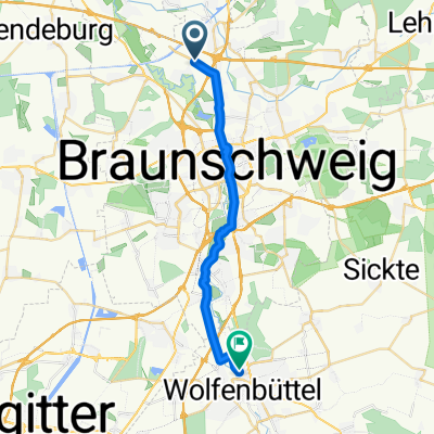 Hansestraße, Braunschweig nach Am Kälberanger, Wolfenbüttel
