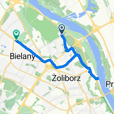 Gwiaździsta, Warszawa do Bielany, Warszawa