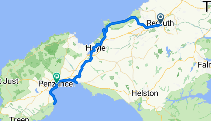 Redruth to Penzance via Gwithian and Mousehole