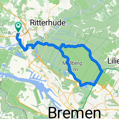 400 - 1 Lesum-Nordseite-Kuhsiel-Unisee+zurück