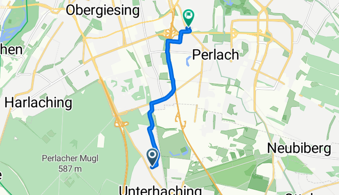 Münchner Straße, Unterhaching nach Adam-Berg-Straße, München