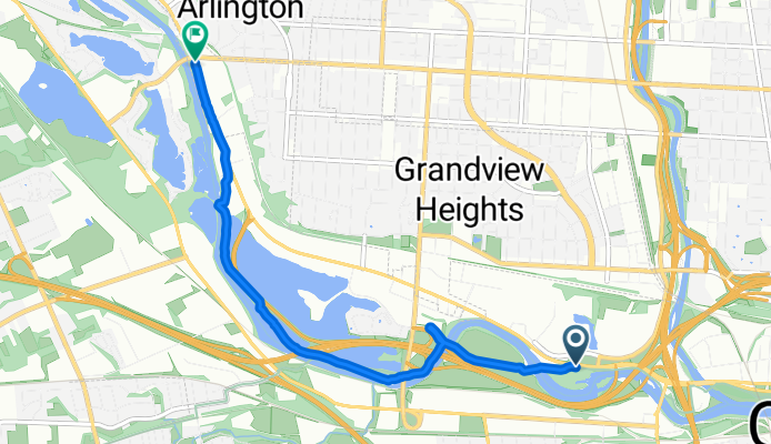 Scioto Trail, Columbus to W Fifth Ave, Marble Cliffhanger h