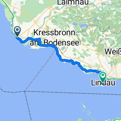 Untere Seestraße, Langenargen nach Bahnhofplatz, Lindau (Bodensee)