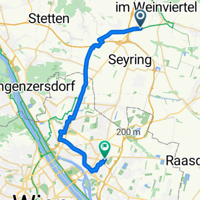 Pillichsdorfer Straße, Wolkersdorf im Weinviertel nach Am Langen Felde, Wien