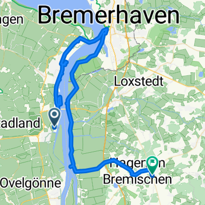 Hartwarder Bruchweg, Stadland nach An der Bundesstraße, Hagen im Bremischen