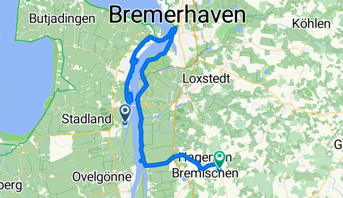 Hartwarder Bruchweg, Stadland nach An der Bundesstraße, Hagen im Bremischen