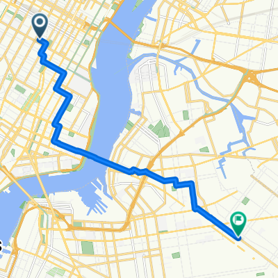 W 23rd St, New York to Bushwick Ave, New York