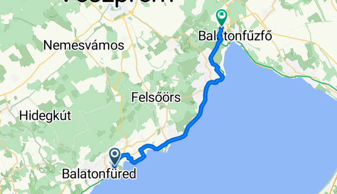 Germering utca, Balatonfüred to Uszoda út, Balatonfűzfő