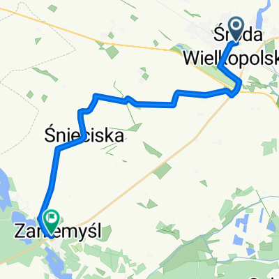 Route from Środa Wielkopolska