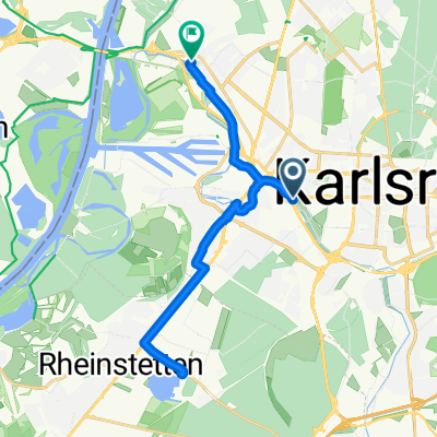 Wilhelm-Baur-Straße nach Rheinbergstraße 21A