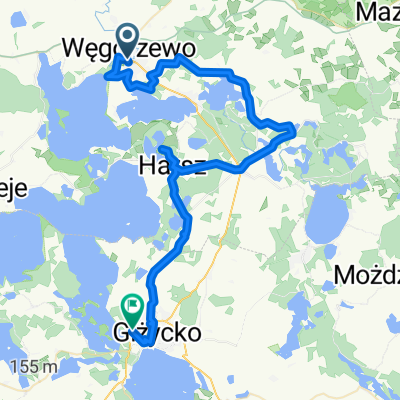 Juliusza Słowackiego, Węgorzewo do al Wojska Polskiego, Giżycko