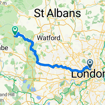 To Gaz and Carrie’s via cycle paths