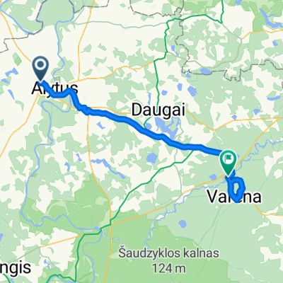 Punsko g., Alytus до A. Ryliškio g., Senoji Varėna