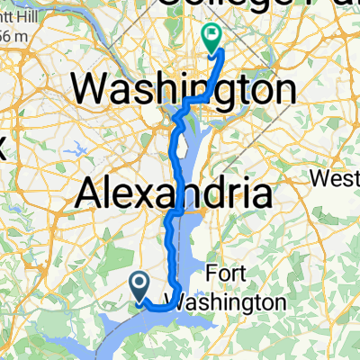 Mount Vernon Trail, Alexandria to Franklin St NE, Washington