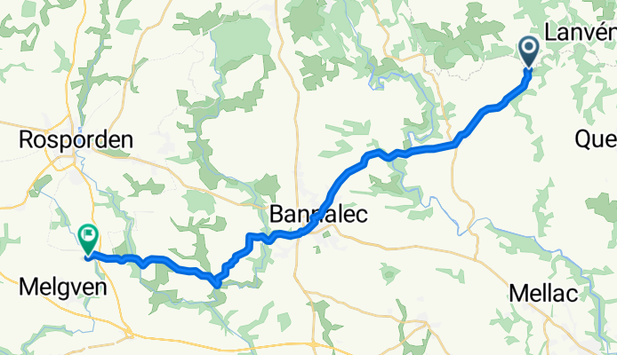 D 177, Lanvénégen nach Route de la Trinite, Melgven