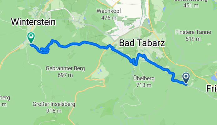 Försters Promenade, Friedrichroda nach Sembachtal, Waltershausen