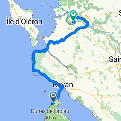 Route de Soulac, Le Verdon-sur-Mer à Avenue de la Fosse aux Mats, Rochefort