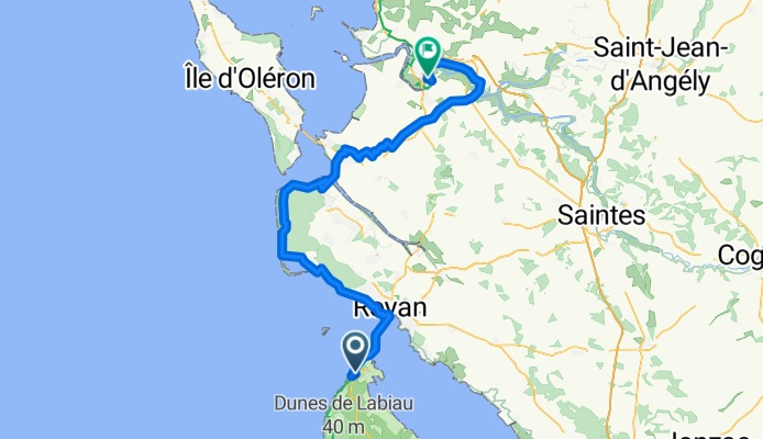 Route de Soulac, Le Verdon-sur-Mer à Avenue de la Fosse aux Mats, Rochefort