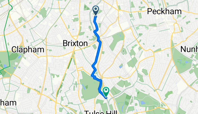 Knatchbull Road, London to Rosendale Road, London