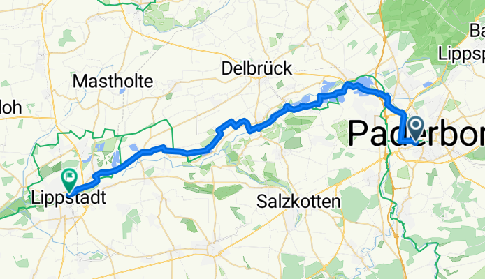 Paderborn Hauptbahnhof nach Lippertor