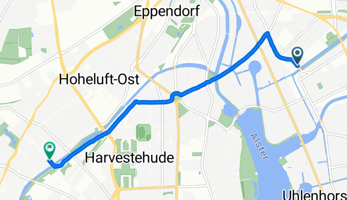 Mühlenkamp, Hamburg nach Tresckowstraße, Hamburg
