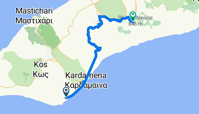 Route in Kos