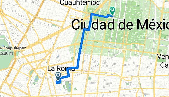 Calle Coahuila, Cuauhtémoc a Calle Simón Bolívar, Cuauhtémoc