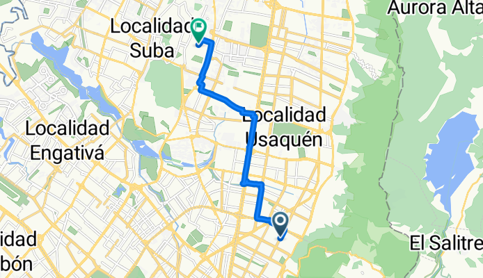 Calle 95, Bogotá a Calle 146F, Bogotá