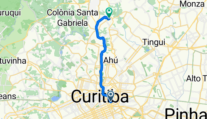 De Avenida Visconde de Guarapuava a Rua Charles Darwin
