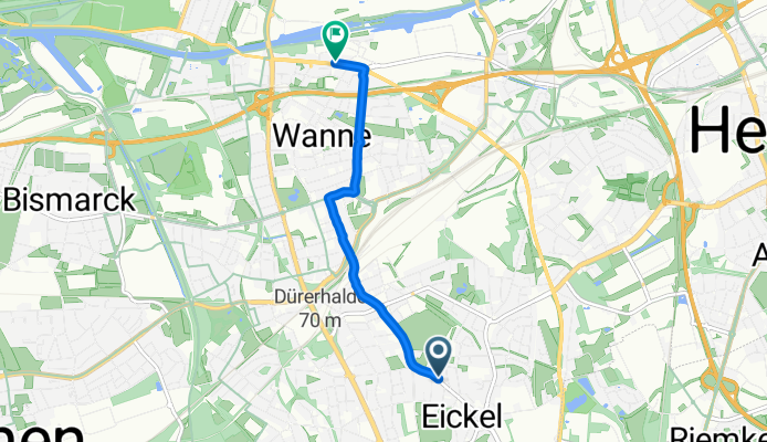 Hugenpoth nach Dorstener Straße